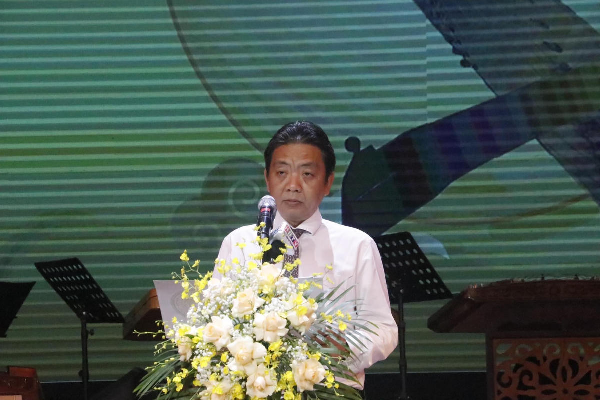 Ông Hoàng Đạo Cương, Thứ trưởng Bộ Văn hóa, Thể thao và Du lịch phát biểu tại lễ bế mạc. 