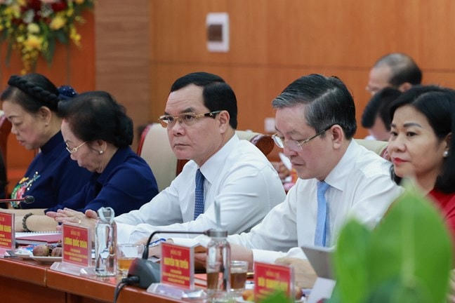 Tổng Bí thư Tô Lâm đến dự làm việc và trao Quyết định của Bộ Chính trị về thành lập Cơ quan Ủy ban Trung ương Mặt trận Tổ quốc Việt Nam