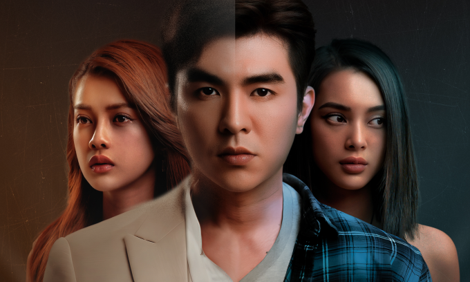 Trình Mỹ Duyên (trái) và Quỳnh Lương vướng tình tay ba với Steven Nguyễn trong lần đầu đóng chung.