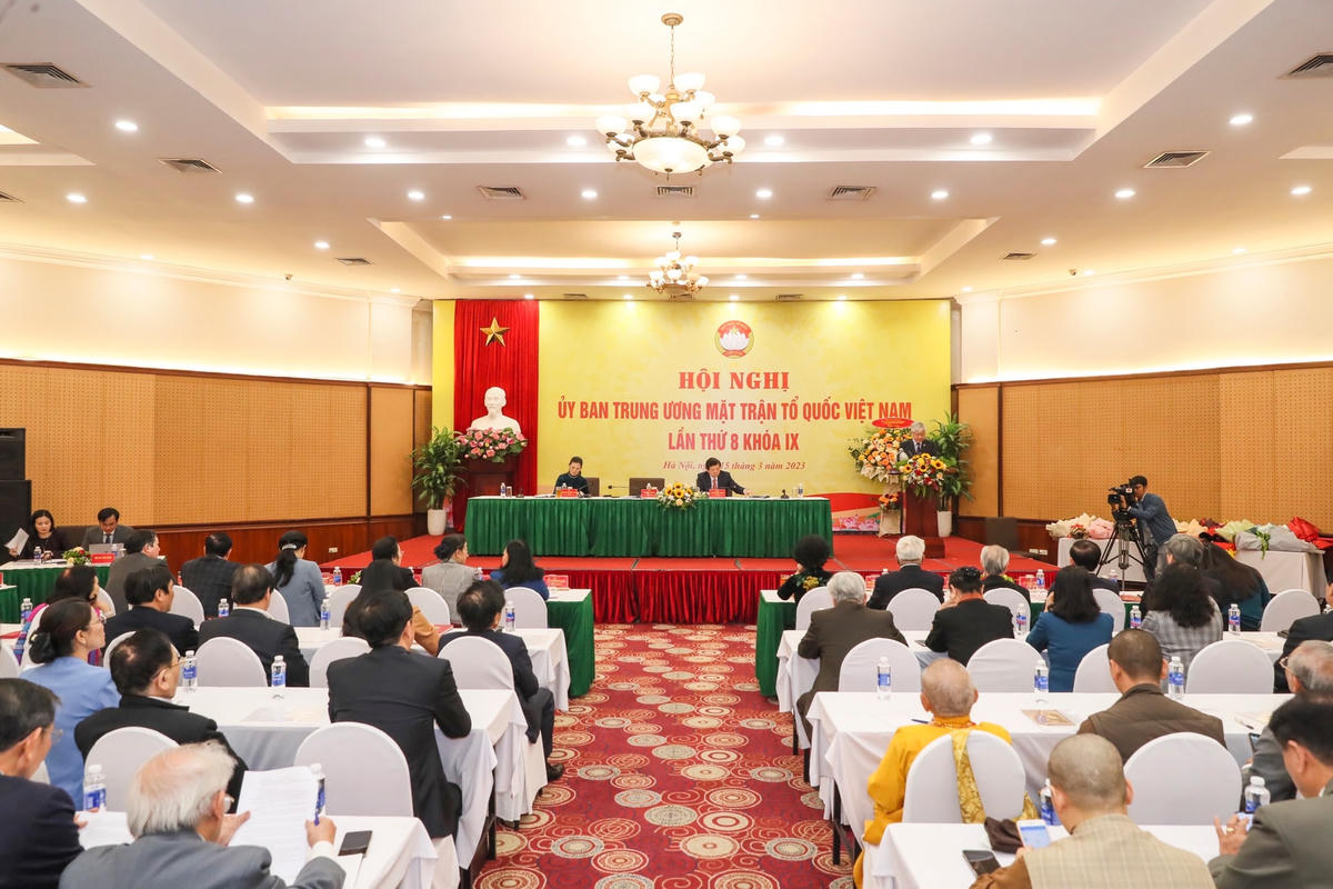 Khai mạc Hội nghị UBTƯ MTTQ Việt Nam lần thứ 8, khóa IX. Ảnh: Quang Vinh.