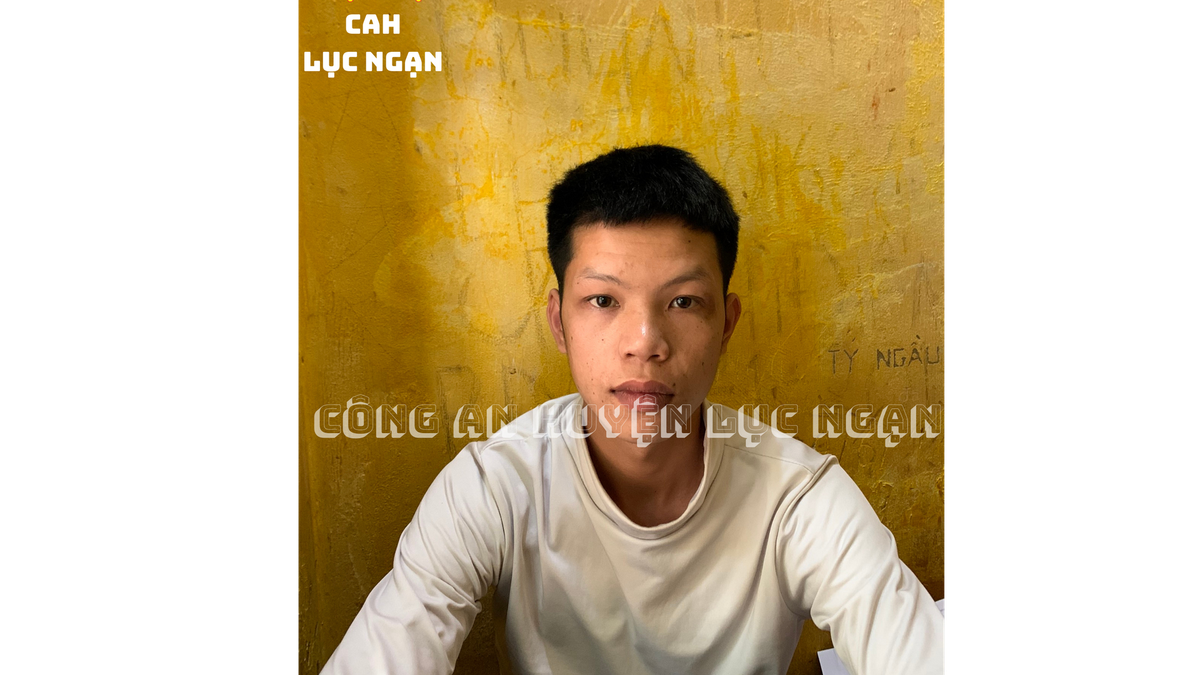 Đối tượng Lê Xuân Thành.  Ảnh: Công an huyện Lục Ngạn, Bắc Giang.   