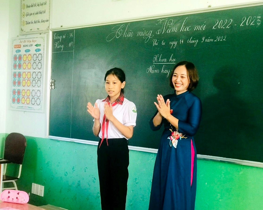 Phương pháp dạy học sáng tạo của cô Trần Thị Hoài Thu giúp học sinh tiếp thu kiến thức nhanh, sâu. 