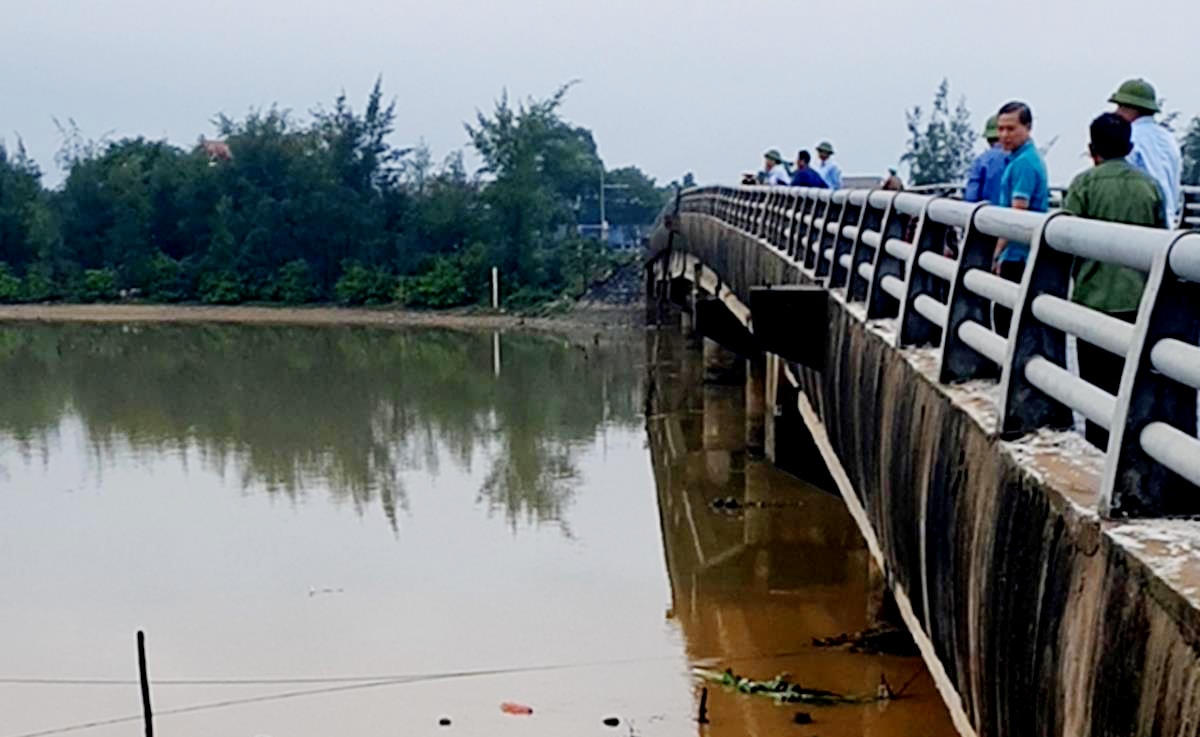 Cầu Trung Lĩnh nơi phát hiện thi thể em V.