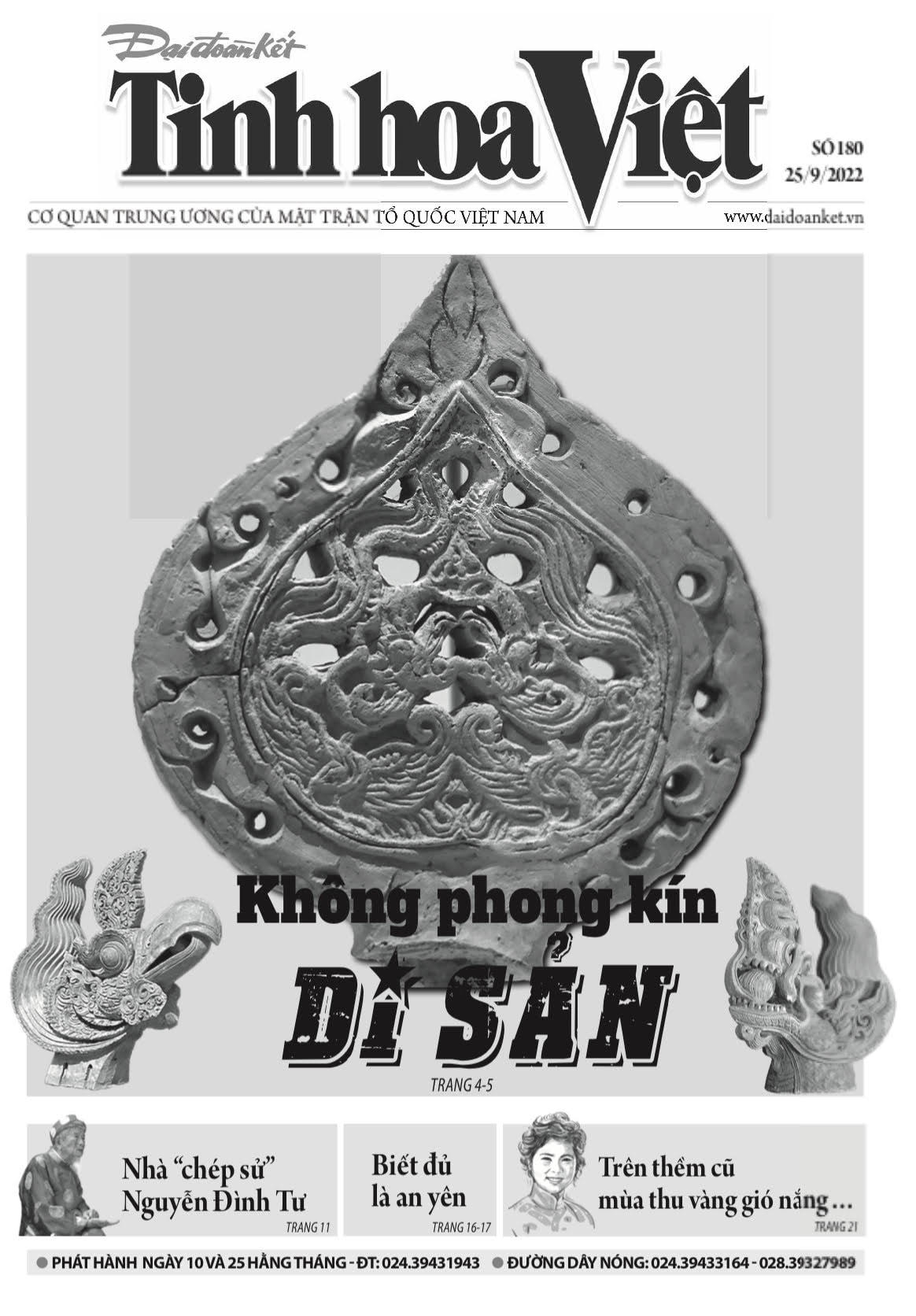 Tìm đọc Tinh hoa Việt số 180, phát hành từ ngày 25/9