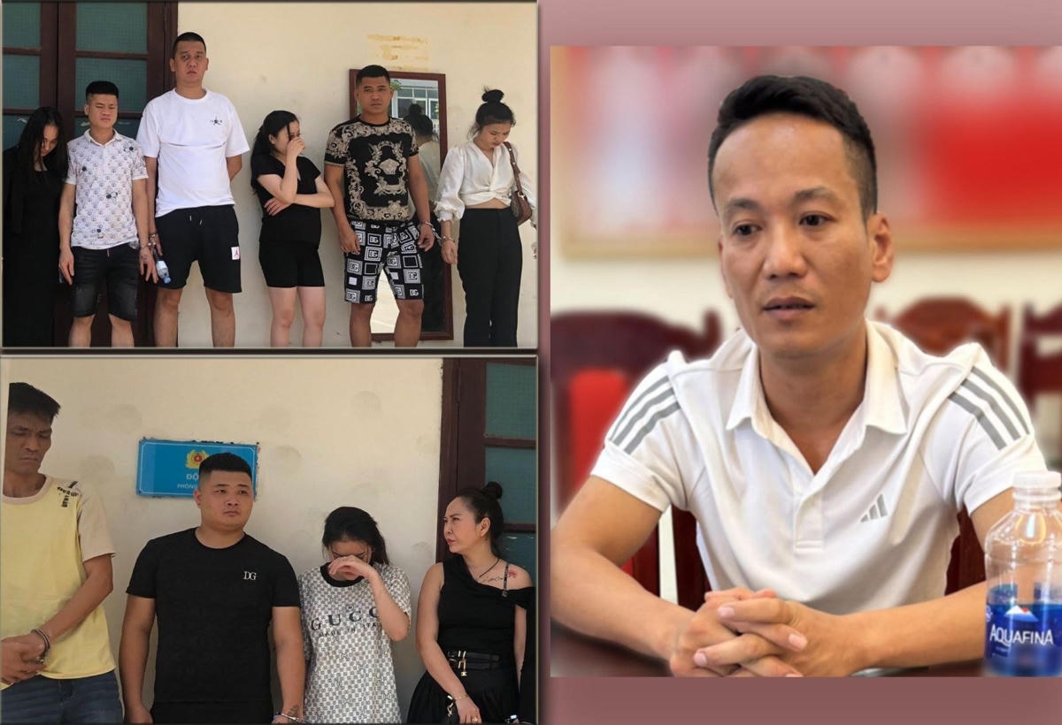 Hoàng Điệp (ảnh trái) và những người tham gia sử dụng ma túy tại quán karaoke Ruby.
