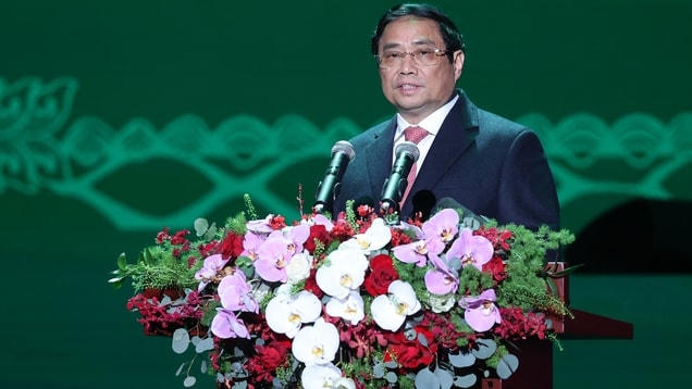 Thủ tướng Phạm Minh Chính phát biểu tại buổi lễ.