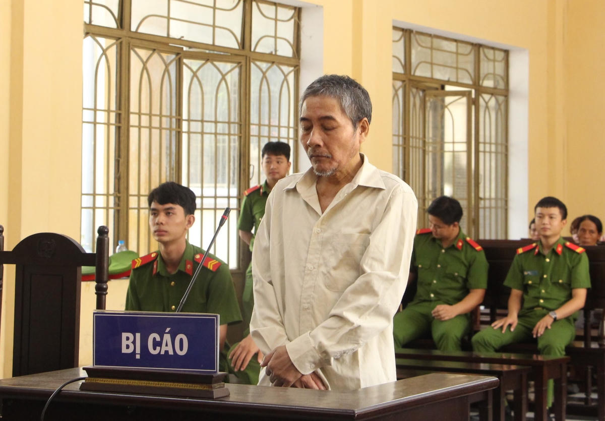 Bị cáo Hồ Văn Thu tại TAND tỉnh Quảng Nam.