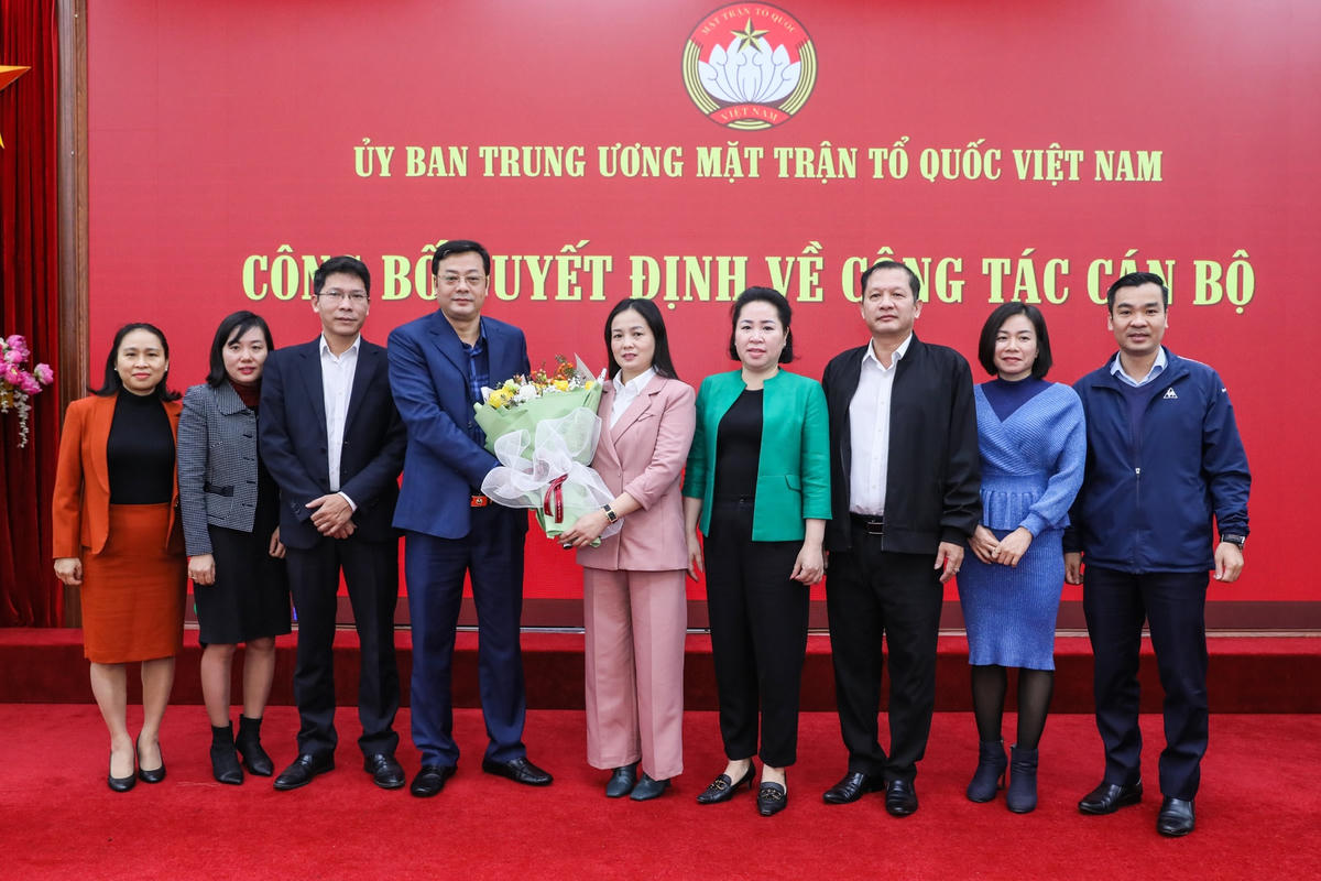 Bà Nông Thị Mai Huyền được bổ nhiệm giữ chức Trưởng Ban Tổ chức - Cán bộ Cơ quan UBTƯ MTTQ Việt Nam