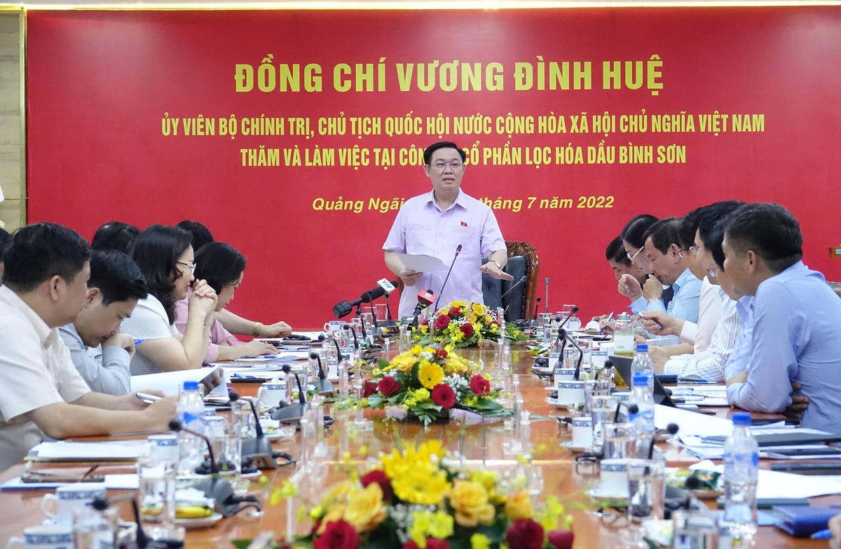 Quang cảnh buổi làm việc với Công ty CP Lọc hóa dầu Bình Sơn.