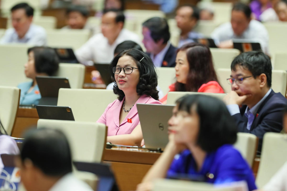 Các đại biểu Quốc hội tại phiên họp ngày 1/6. Ảnh: Quang Vinh.