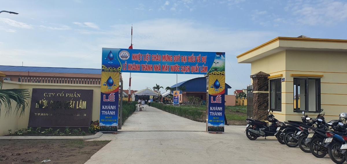 Một Nhà máy nước sạch mới được khánh thành ngày 4/6/2022 tại huyện Giao Thủy, tỉnh Nam Định.