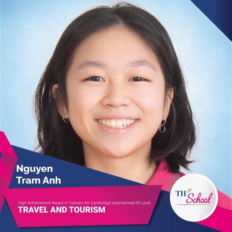 Một số thành tích nổi bật của Trâm Anh trong quá trình học tập tại TH School.
