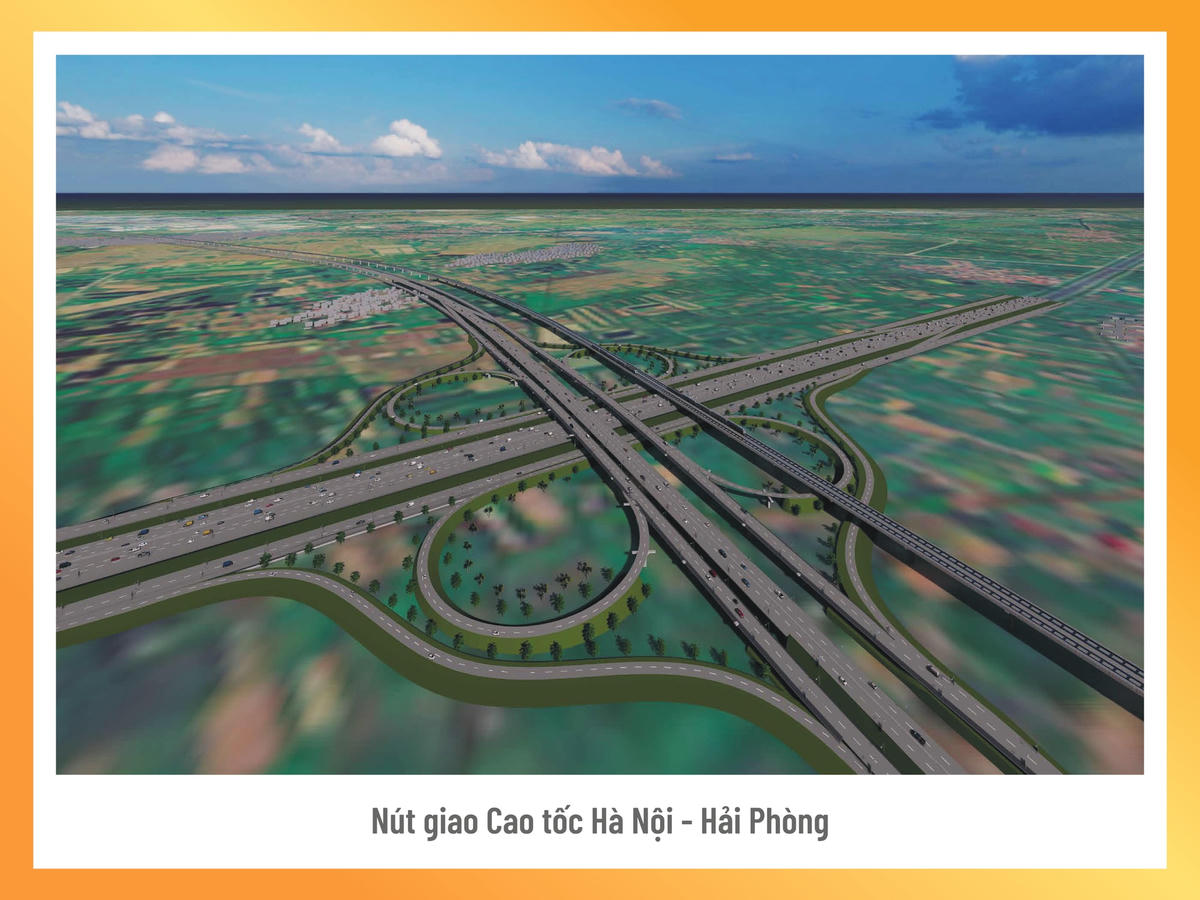 Phối cảnh các nút giao siêu hiện đại của dự án Vành đai 4 - Vùng Thủ đô
