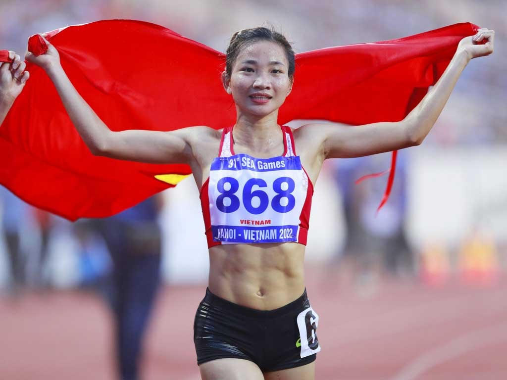 VĐV Nguyễn Thị Oanh trong ngày thi đấu 15/5.        Ảnh: Ngọc Dương