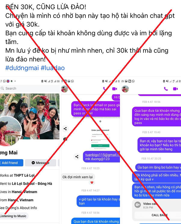 Chị L.N.T trú tại TP HCM là nạn nhân của trò lừa đảo ChatGPT.
