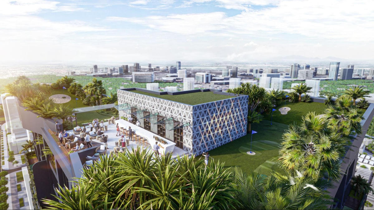 Sân tập golf mini đáp ứng nhu cầu tập luyện mỗi ngày của cư dân.