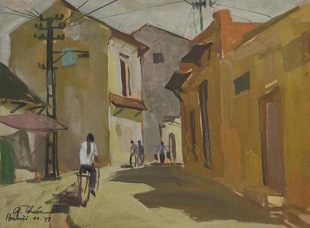 Mot ghi chep nhanh goc pho Ha noi bang bot mau Nam st 1978