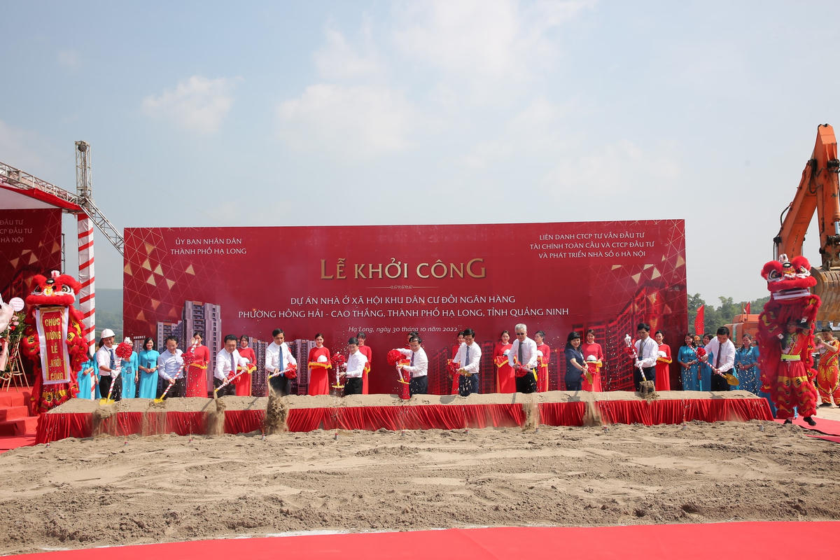 Dự án NƠXH Khu dân cư đồi Ngân hàng được khởi công vào ngày 30/10/2022.