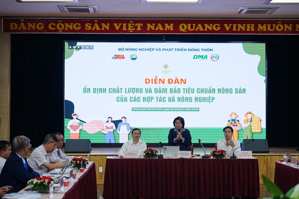 Diễn đàn “Ổn định chất lượng và đảm bảo tiêu chuẩn nông sản của các hợp tác xã nông nghiệp” được tổ chức chiều 22/11/2022.