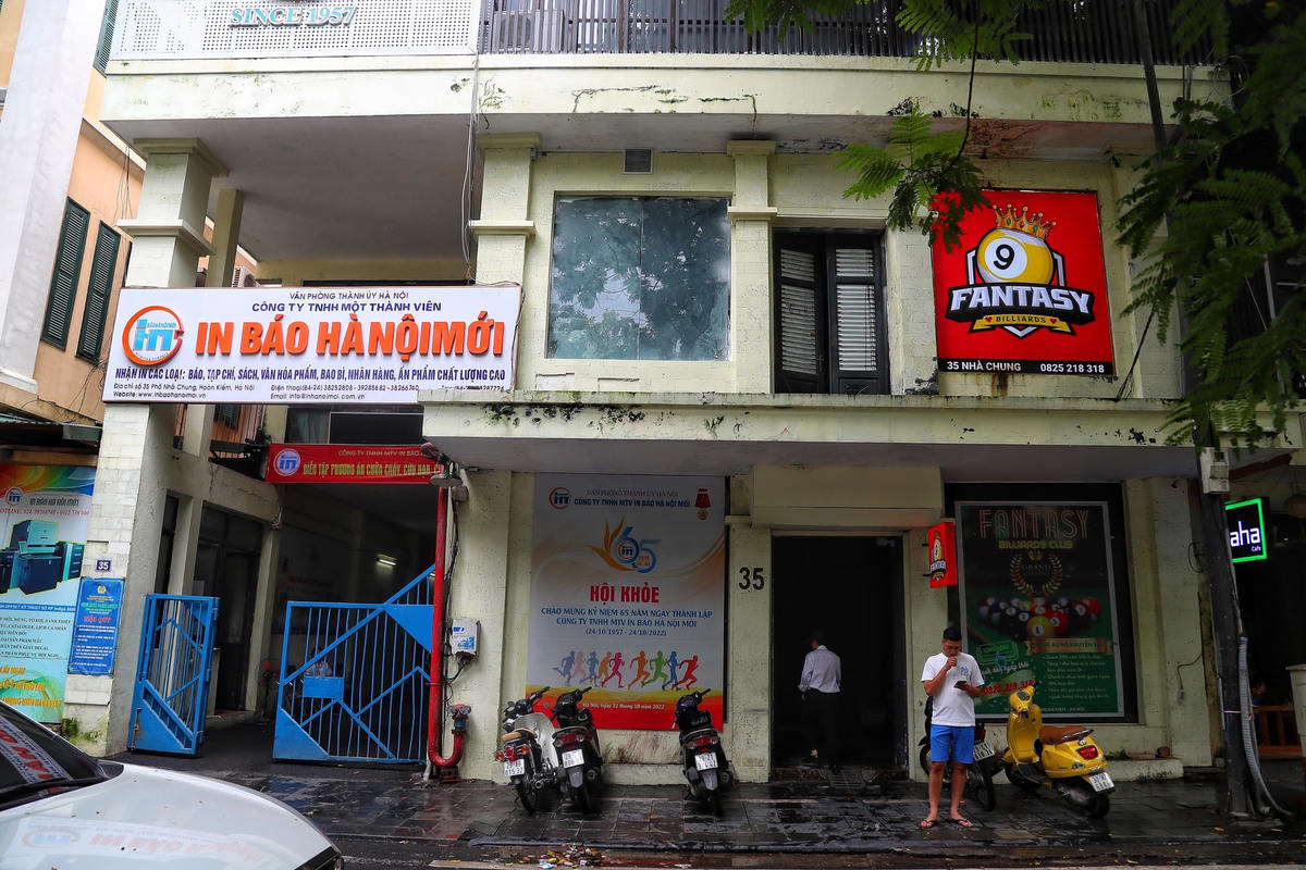 Công ty TNHH Một thành viên In báo Hànộimới tại 35 Nhà Chung (quận Hoàn Kiếm).