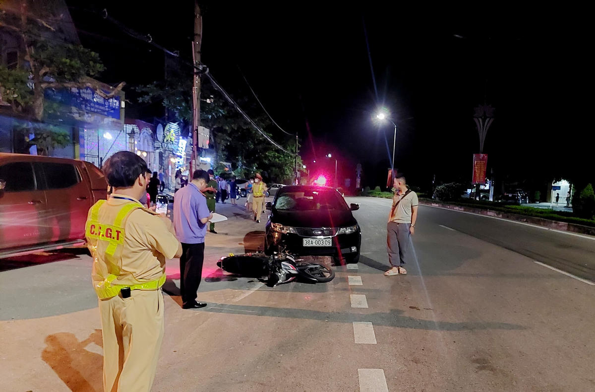 Hiện trường vụ tai nạn.