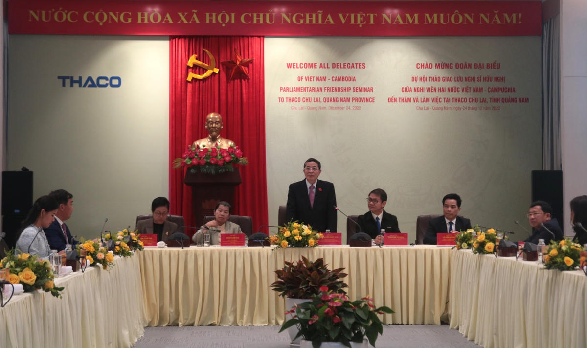 Ông Nguyễn Đức Hải, Phó Chủ tịch Quốc hội phát biểu tại buổi làm việc.