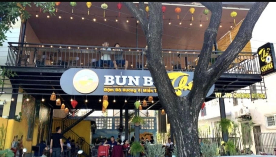Quán bún bò ở số 197 - 199 đường Chương Dương, nơi xảy ra vụ việc