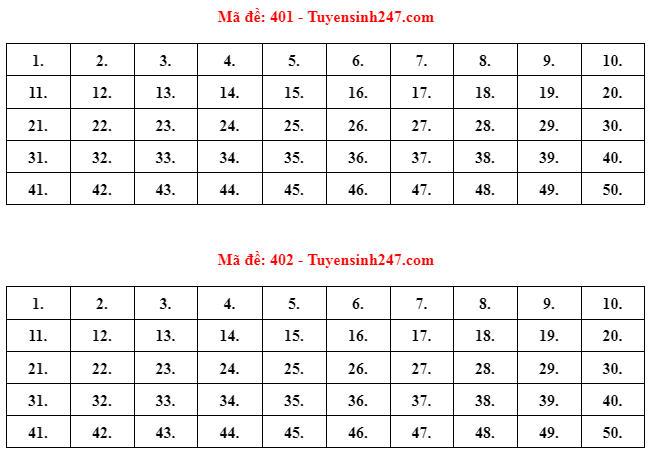 Đáp án gợi ý môn Ngoại ngữ Kỳ thi tốt nghiệp THPT 2022