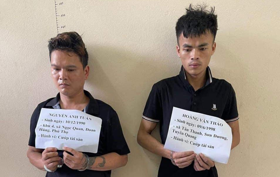 Hai tên cướp táo tợn tại CQĐT. Ảnh CACC