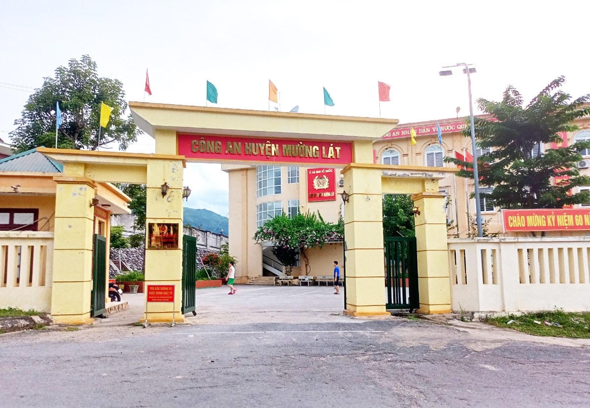 Công an huyện Mường Lát - nơi Trung tá Tho công tác.