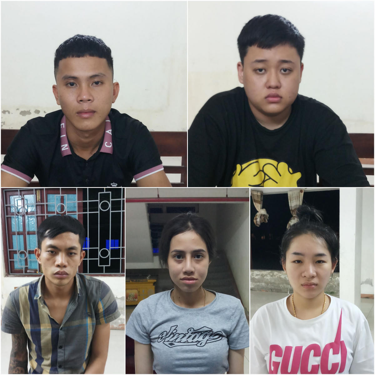 5 đối tượng tại cơ quan Công an.