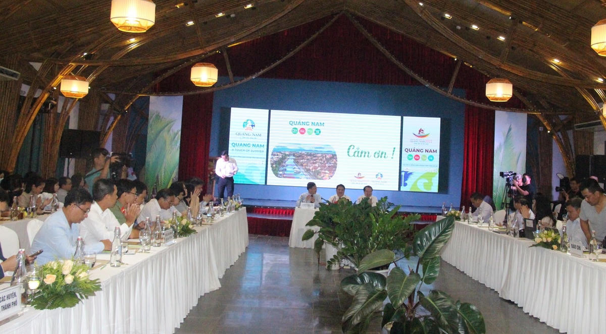 Quang cảnh buổi họp báo kích cầu du lịch “ Quảng Nam - Cảm xúc mùa hè”.