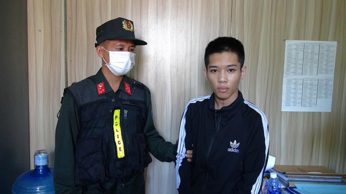 Đỗ Việt Trung tại cơ quan Công an. 