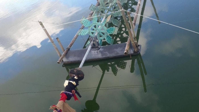 Hiện trường nơi chị T. gặp tai nạn tử vong.