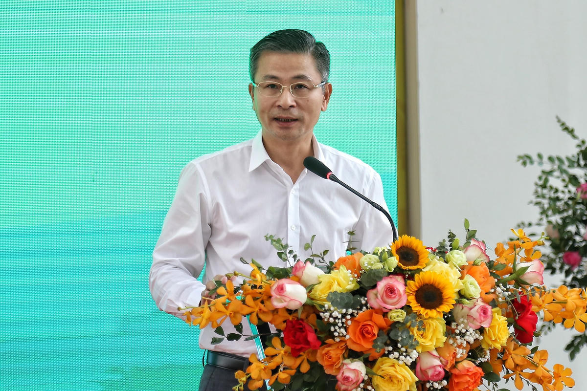Ông Nguyễn Phi Thường - Giám đốc Sở GTVT Hà Nội phát biểu tại lễ ra mắt.