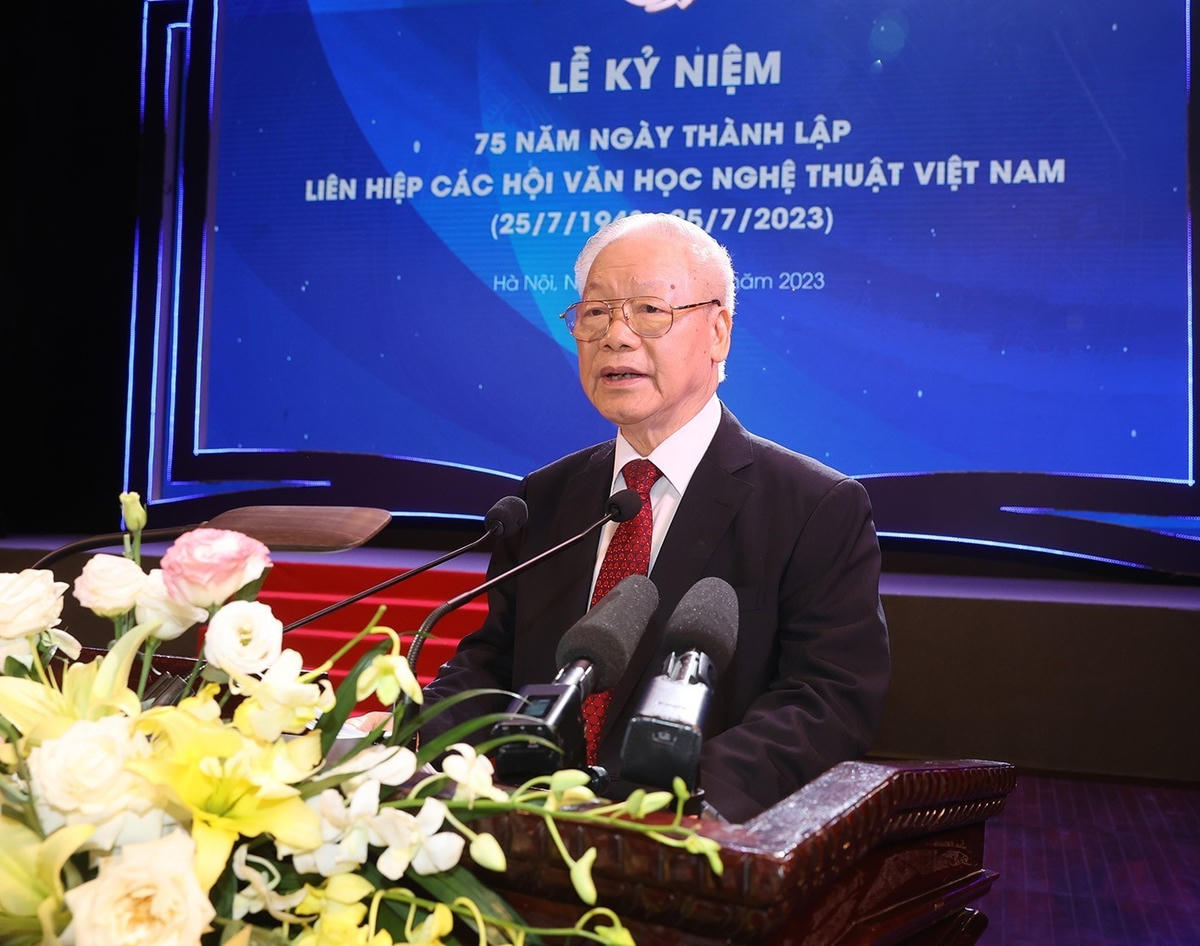 Tổng Bí thư Nguyễn Phú Trọng phát biểu tại Lễ kỷ niệm.