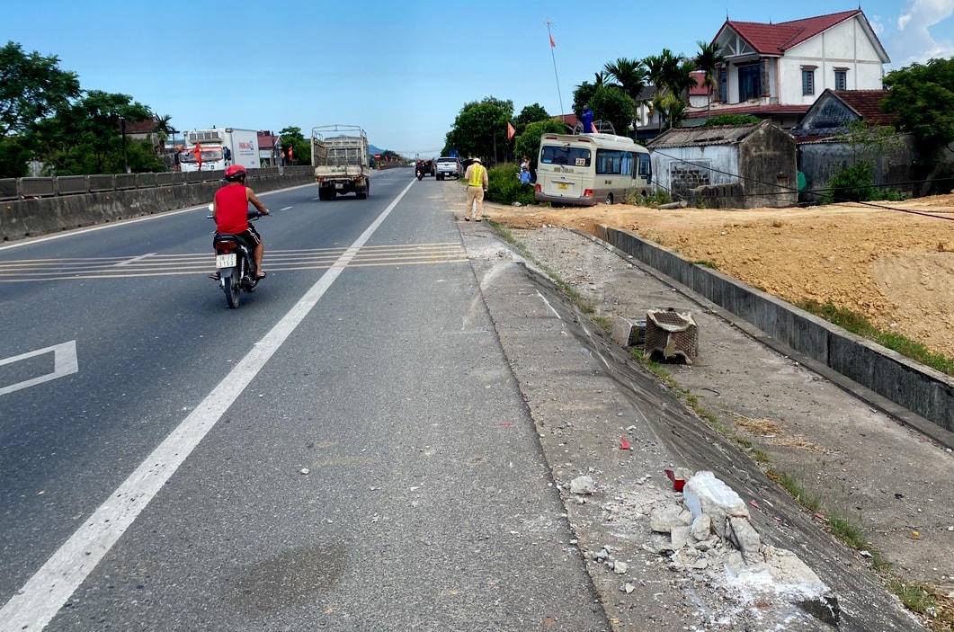 Hiện trường vụ tai nạn.