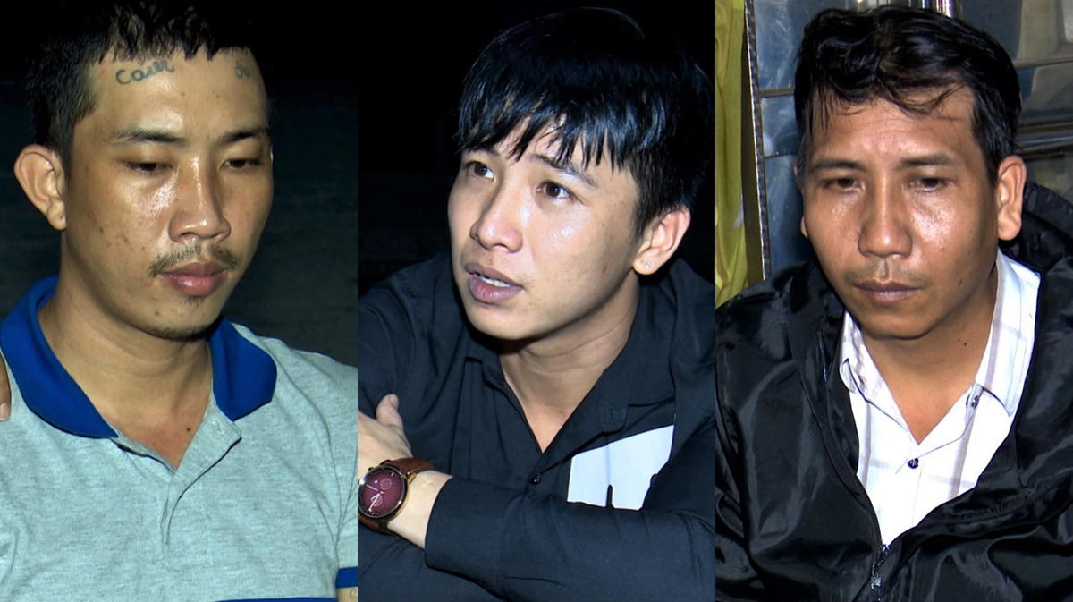 Các đối tượng: Hiếu, Vũ, Thành (từ trái qua). Ảnh: Trọng Nguyễn - An Thế.