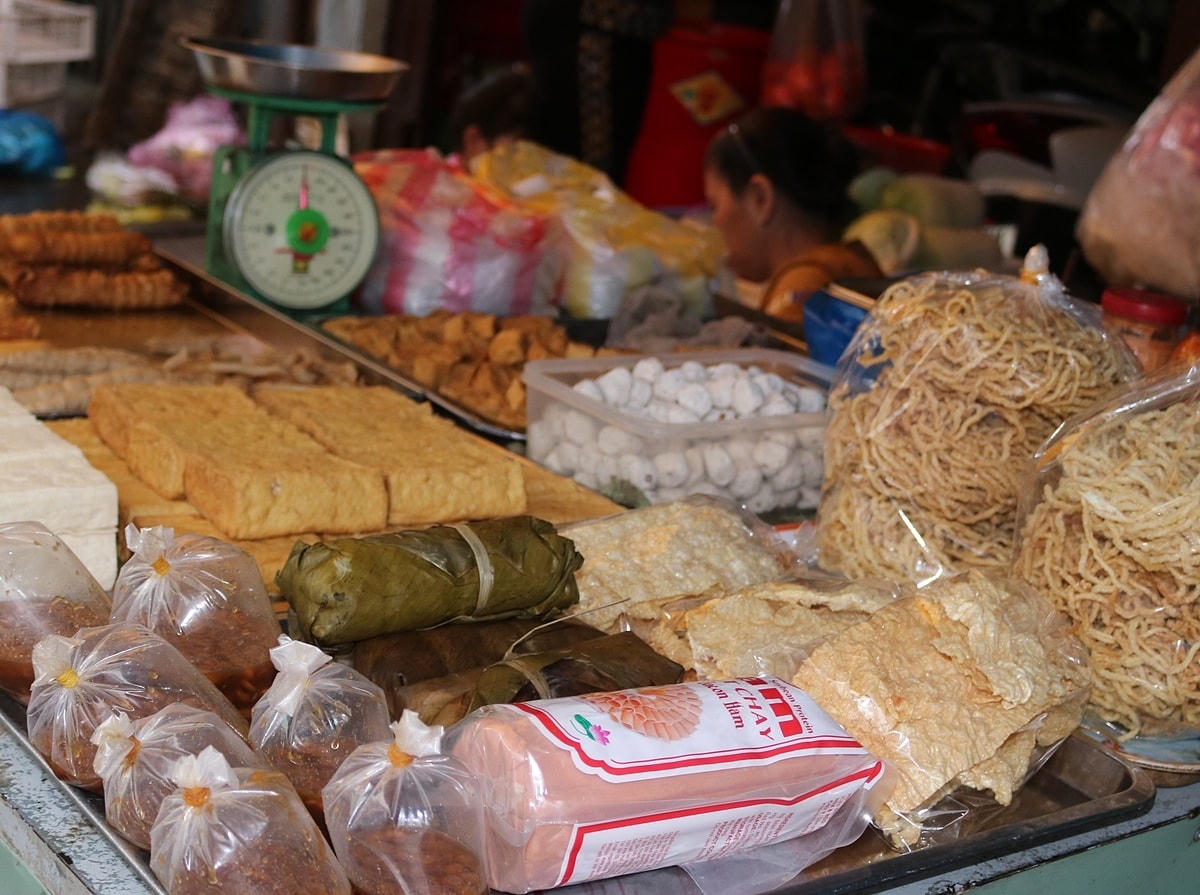 Thị trường đồ chay khá sôi động.