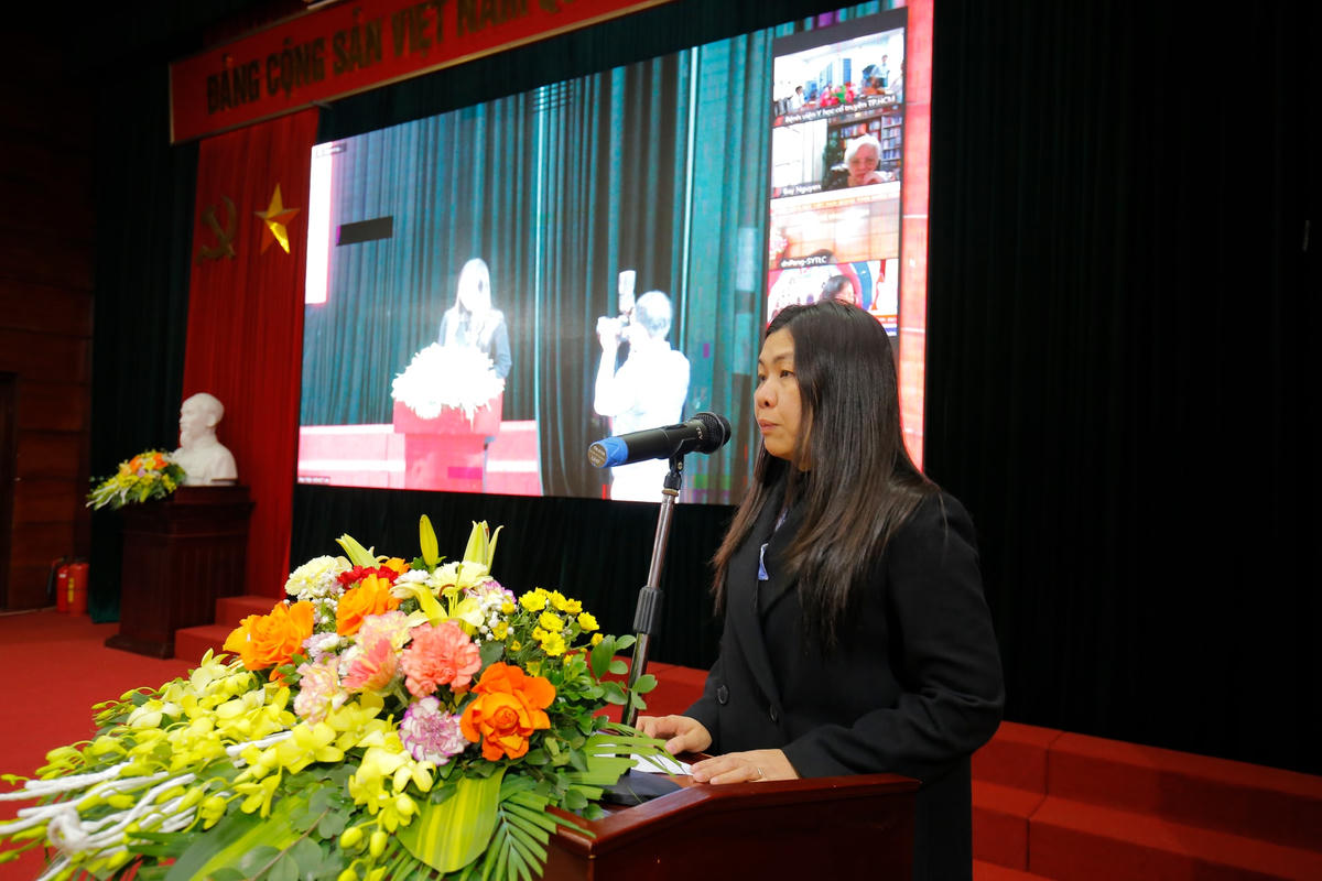TS Nguyễn Thị Thu Thuỷ - Phó Vụ trưởng Vụ Giáo dục đại học (Bộ GDĐT) phát biểu tại hội thảo.