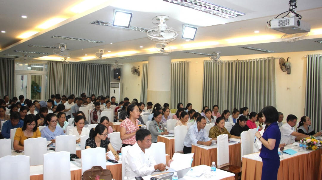 Quang cảnh lớp tập huấn.