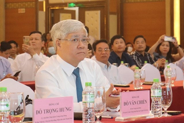 Bí thư Trung ương Đảng, Chủ tịch UBTƯ MTTQ Việt Nam Đỗ Văn Chiến dự và phát biểu chỉ đạo tại hội nghị tổng kết công tác năm 2021, triển khai nhiệm vụ năm 2022 của Hội Nhà báo Việt Nam.