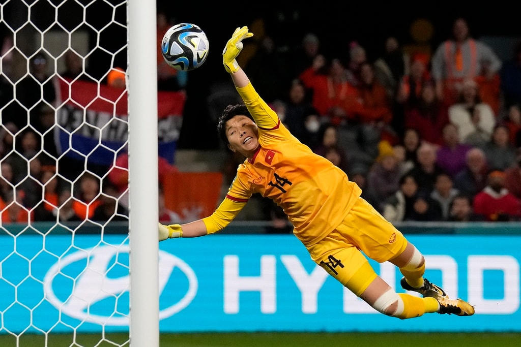Thủ môn Kim Thanh đã có kỳ World Cup 2023 ấn tượng. Ảnh: AP.  