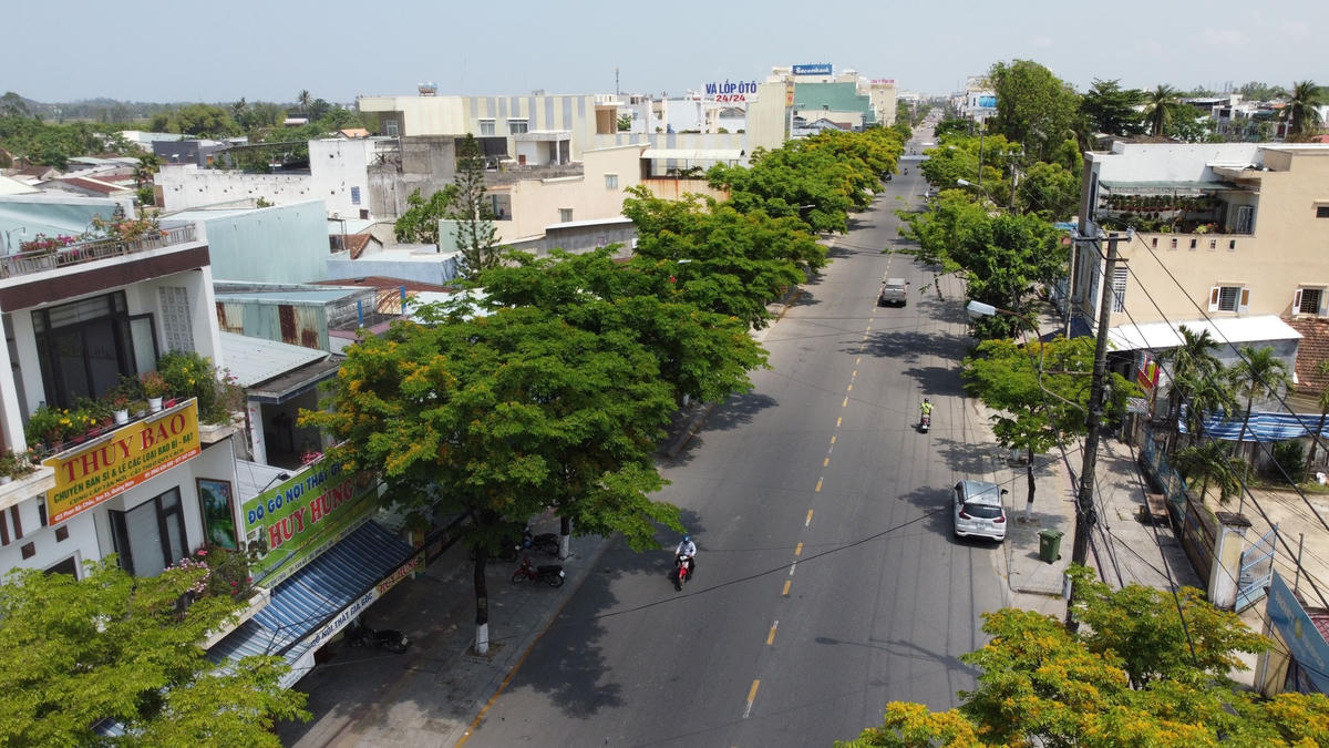 Một góc TP Tam kỳ nhìn từ trên cao.