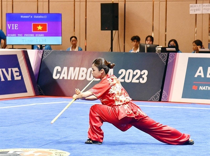 VĐV Wushu Việt Nam. Ảnh: Trang điện tử TCTDTT.