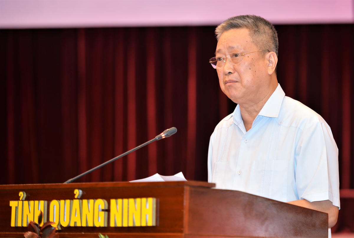 Ông Hồ Anh Tuấn, Chủ tịch Hiệp hội Phát triển văn hoá doanh nghiệp Việt Nam, Trưởng Ban tổ chức triển khai Cuộc vận động “Xây dựng văn hóa doanh nghiệp Việt Nam” phát biểu khai mạc Hội nghị.