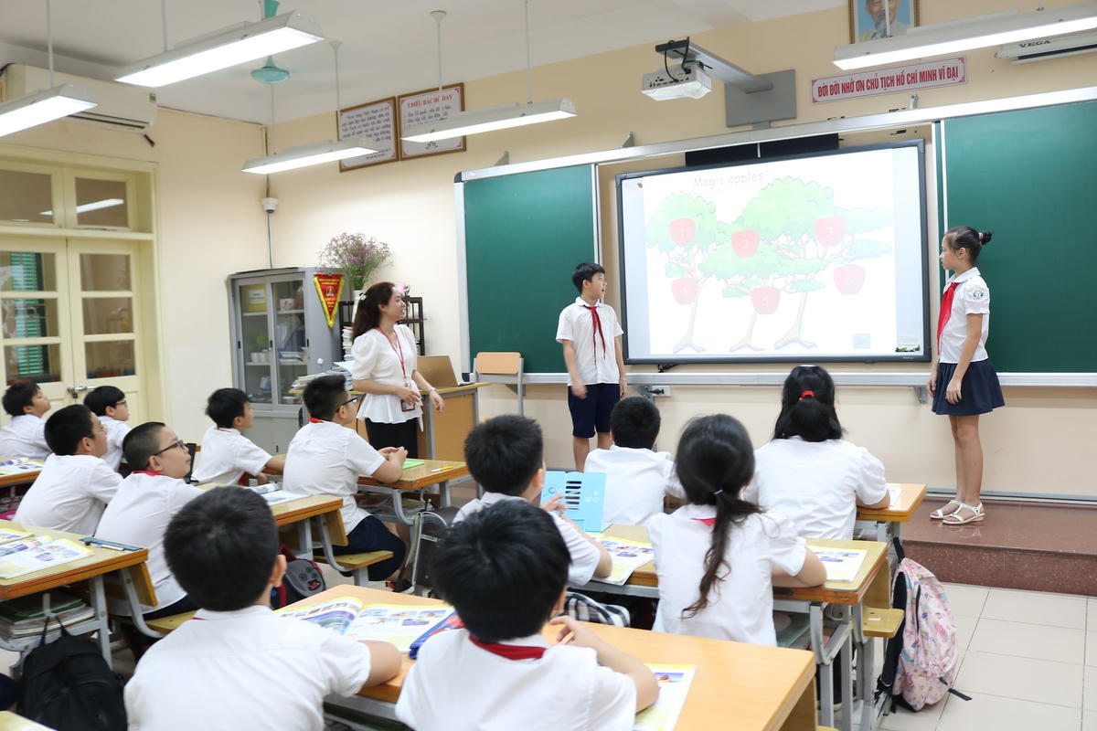 Một tiết học của cô và trò Trường Tiểu học Trần Quốc Toản (Hà Nội).