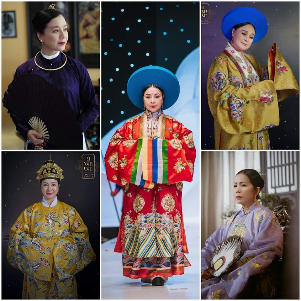 Không chỉ “thổi hồn” cho những bộ trang phục cổ, thông qua những mẫu thiết kế, Đức Lộc còn muốn lan tỏa tình yêu cổ phục đến nhiều thế hệ.  