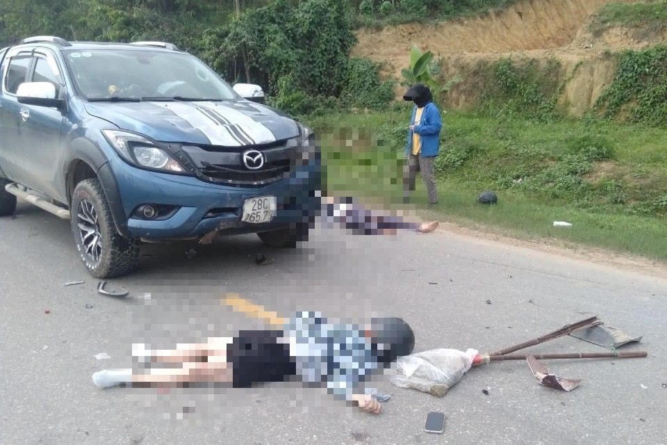 Hiện trường vụ tai nạn.