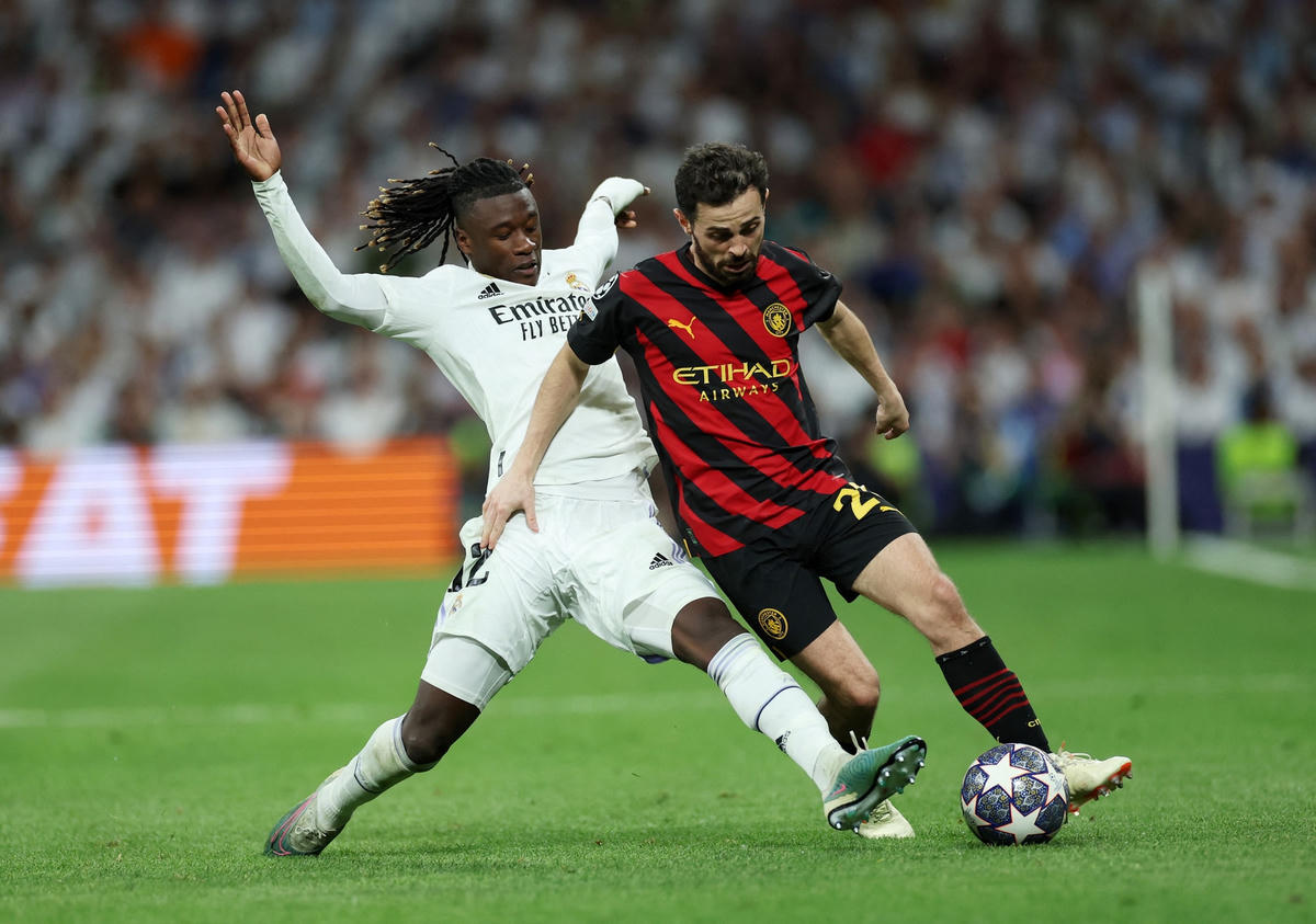 Real Madrid và Man City hòa 1-1 ở lượt đi bán kết Champions League. Ảnh: Reuters.